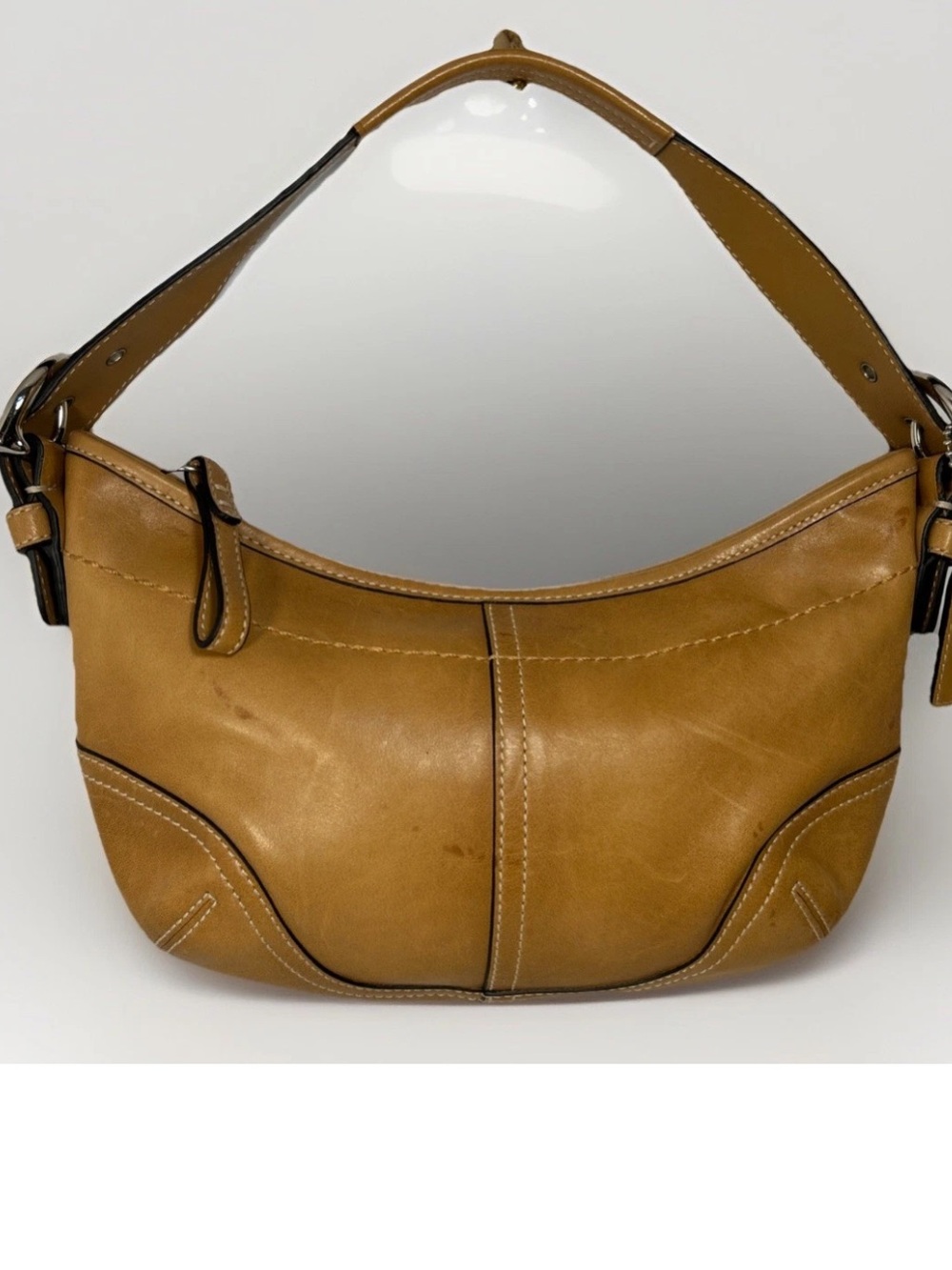 Coach Y2K Soho Hobo Shoulder Bag 9541 Tan Brown Leather Purse Hangtag Vintage